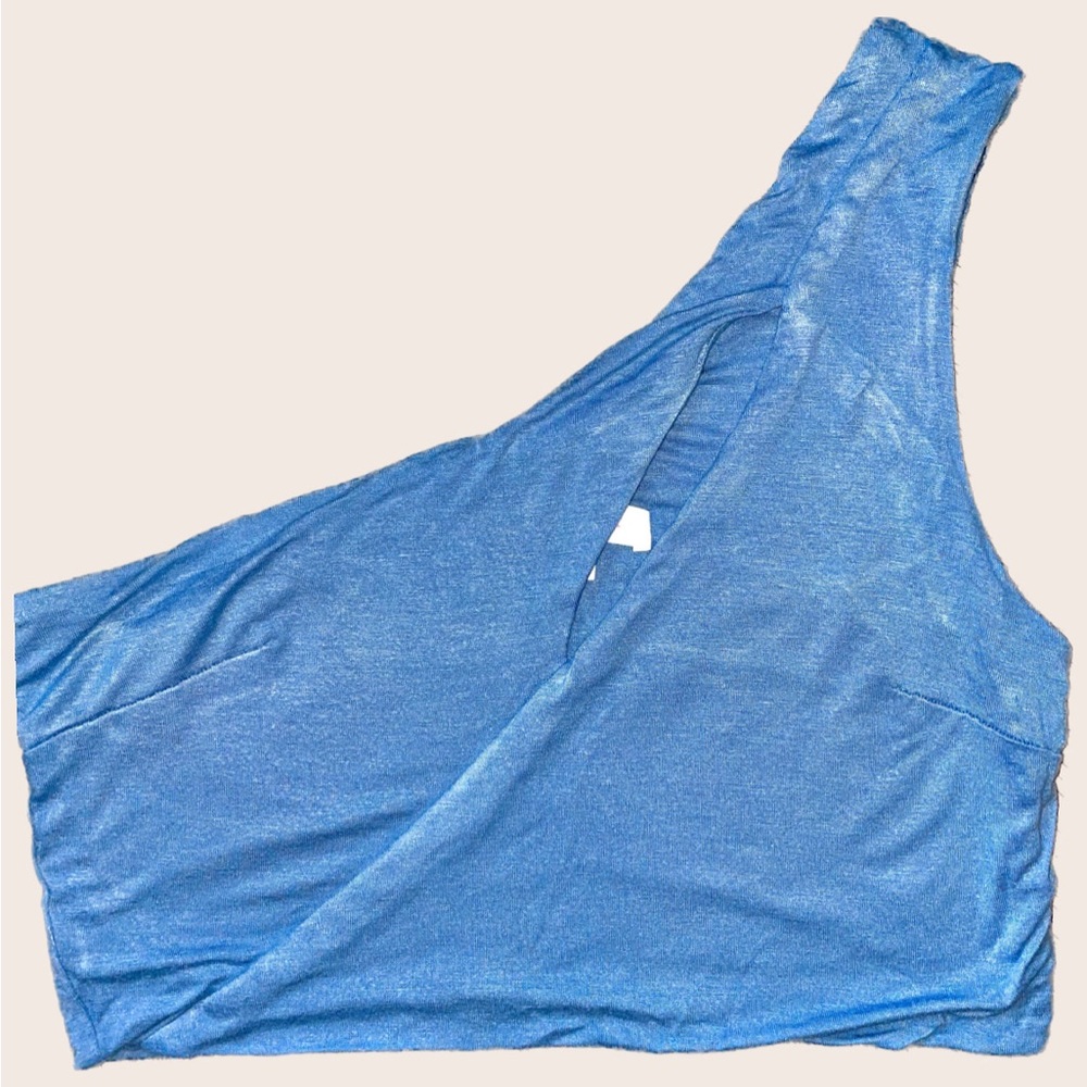 GOING OUT BLUE CROP TOP